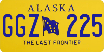 AK license plate GGZ225
