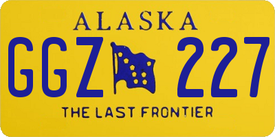 AK license plate GGZ227