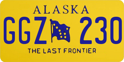 AK license plate GGZ230