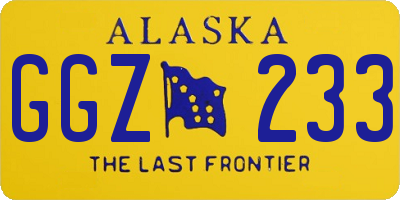 AK license plate GGZ233