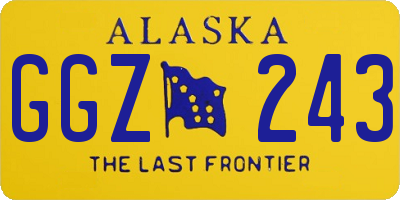AK license plate GGZ243