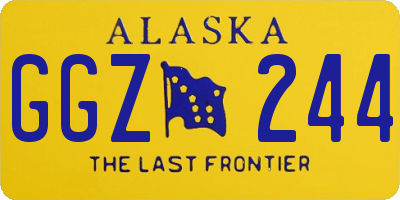 AK license plate GGZ244