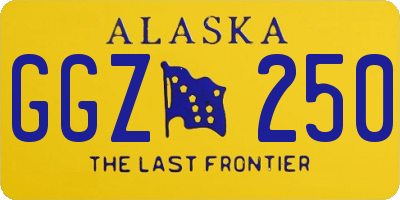 AK license plate GGZ250