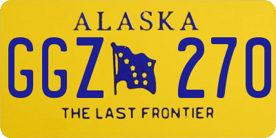 AK license plate GGZ270