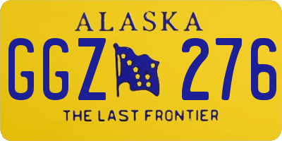 AK license plate GGZ276