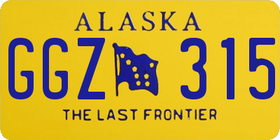AK license plate GGZ315