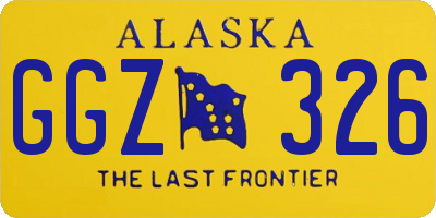AK license plate GGZ326