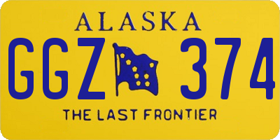 AK license plate GGZ374
