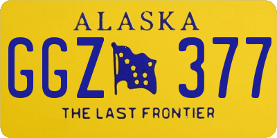 AK license plate GGZ377