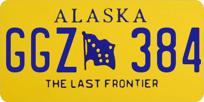 AK license plate GGZ384