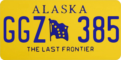 AK license plate GGZ385