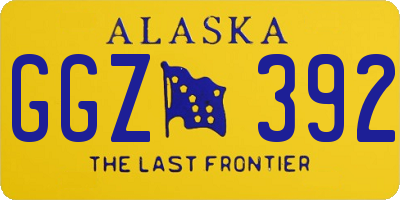 AK license plate GGZ392