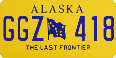 AK license plate GGZ418