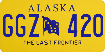 AK license plate GGZ420