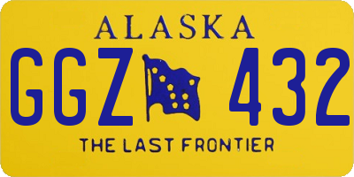 AK license plate GGZ432