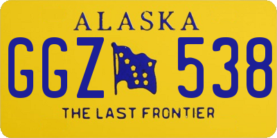 AK license plate GGZ538