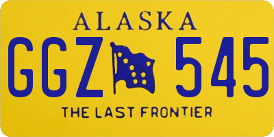 AK license plate GGZ545