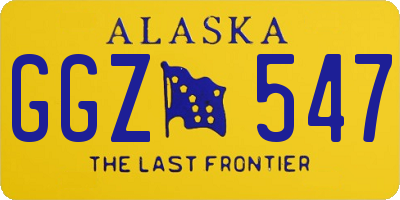 AK license plate GGZ547