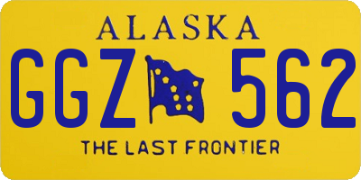 AK license plate GGZ562