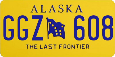 AK license plate GGZ608