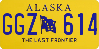 AK license plate GGZ614