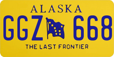AK license plate GGZ668