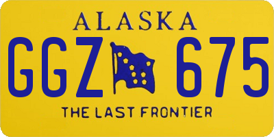 AK license plate GGZ675