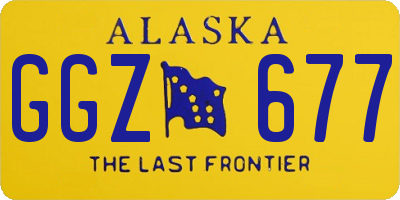 AK license plate GGZ677
