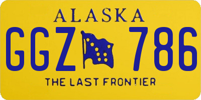 AK license plate GGZ786