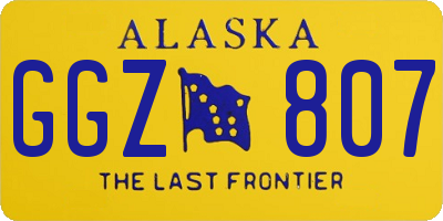 AK license plate GGZ807