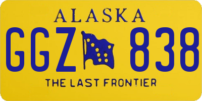 AK license plate GGZ838