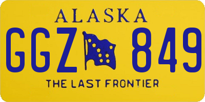 AK license plate GGZ849
