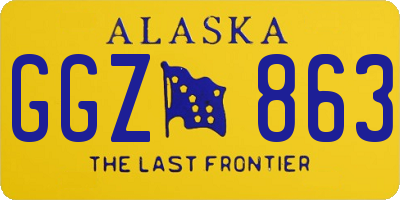 AK license plate GGZ863