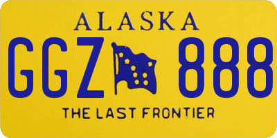AK license plate GGZ888