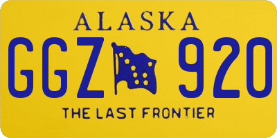 AK license plate GGZ920