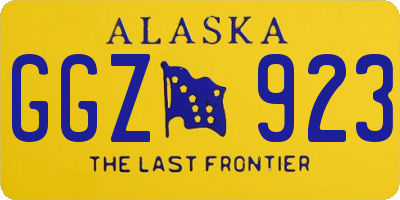 AK license plate GGZ923