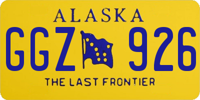 AK license plate GGZ926