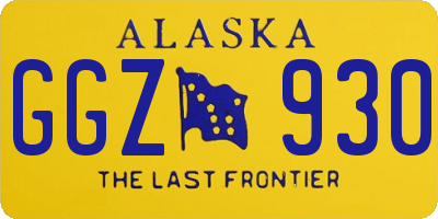 AK license plate GGZ930
