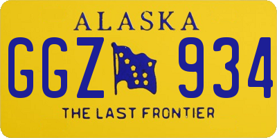 AK license plate GGZ934
