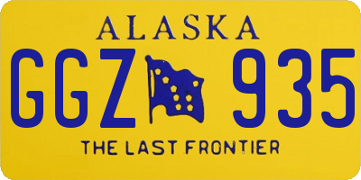 AK license plate GGZ935