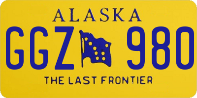 AK license plate GGZ980