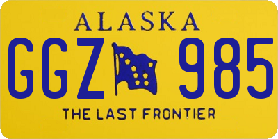 AK license plate GGZ985