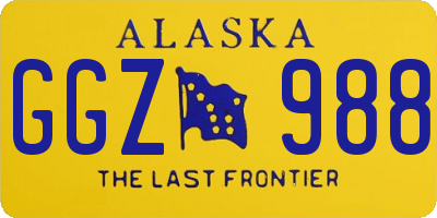 AK license plate GGZ988