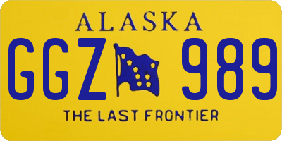 AK license plate GGZ989