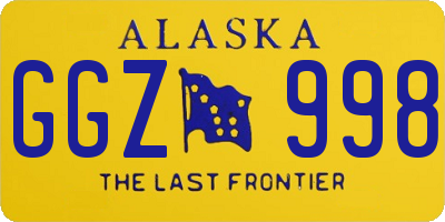 AK license plate GGZ998
