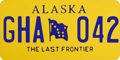 AK license plate GHA042