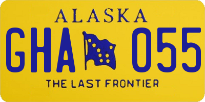 AK license plate GHA055