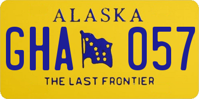 AK license plate GHA057