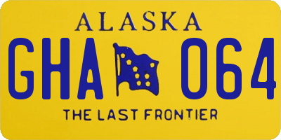 AK license plate GHA064