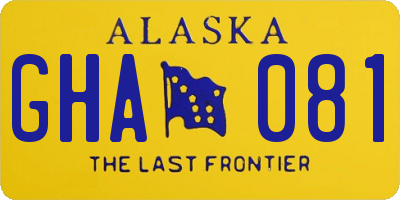AK license plate GHA081